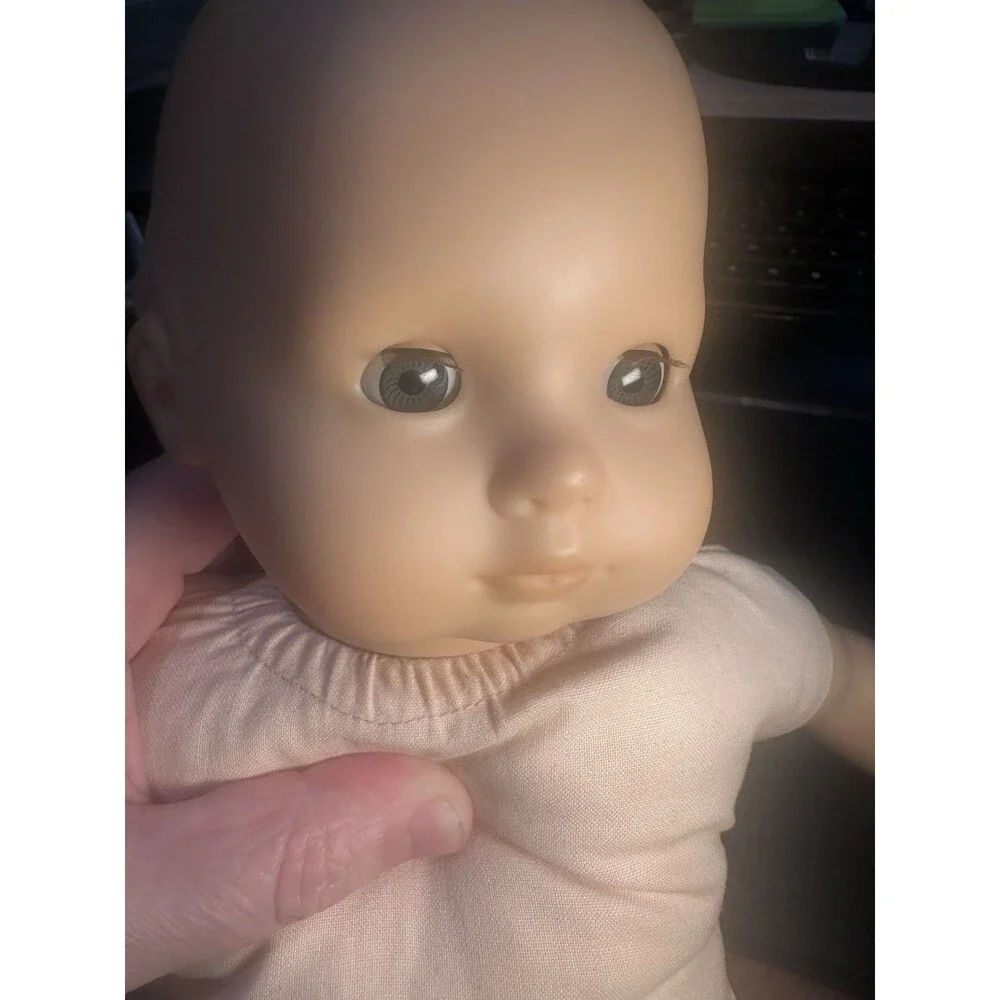 American Girl Light Hair & Eyes 15” Bitty Baby Doll & Yorkshire Terrier Dog Lot